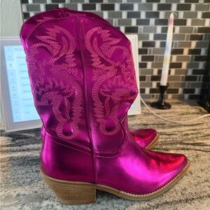 Women's Pink Western Boots 7.5